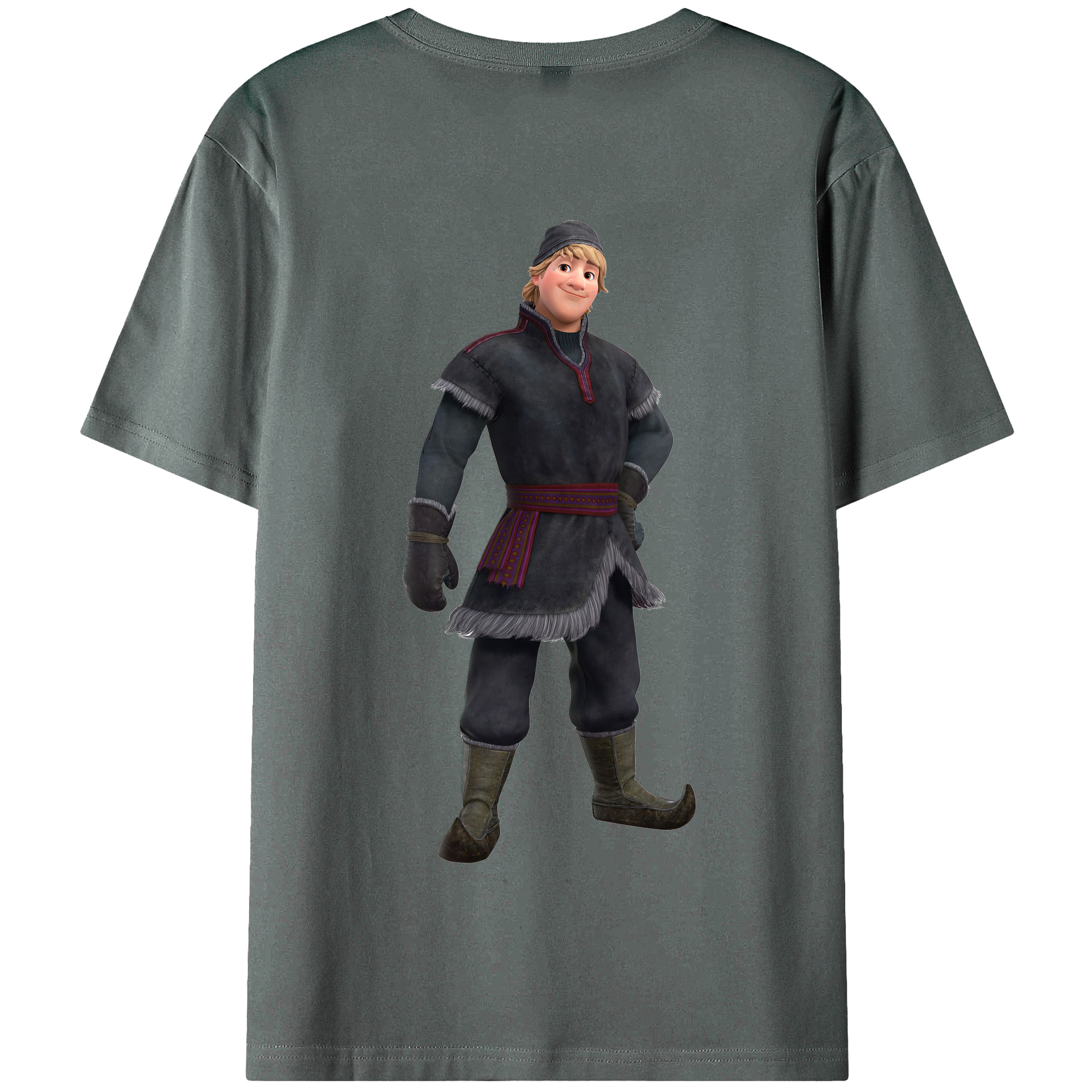 （画像用） アナと雪の女王 アンナ エルサ Frozen Anna Elsa 綿100％半袖Tシャツ（背面プリント）